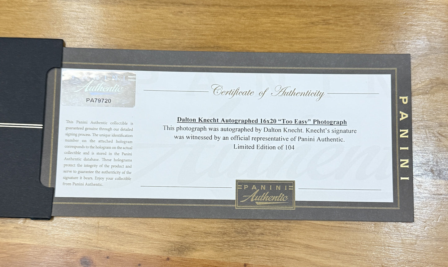 Dalton Knecht 16"x20" Hand Signed "Too Easy" Framed Rookie Photo 4/104 VFL