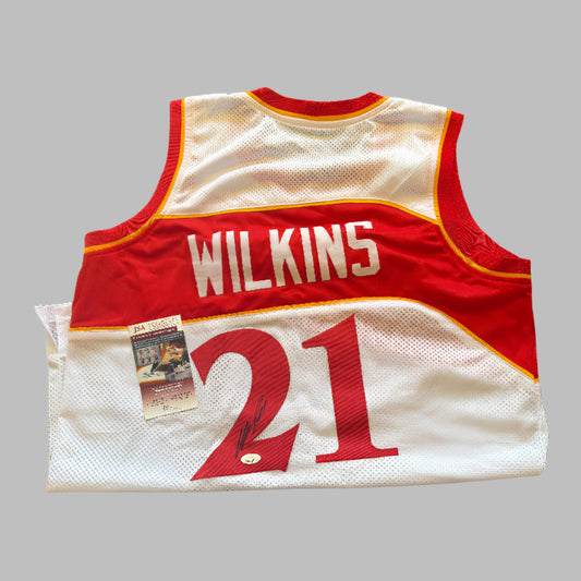 Signed Dominique Wilkins Jersey Atlanta Hawks Autographed JSA COA