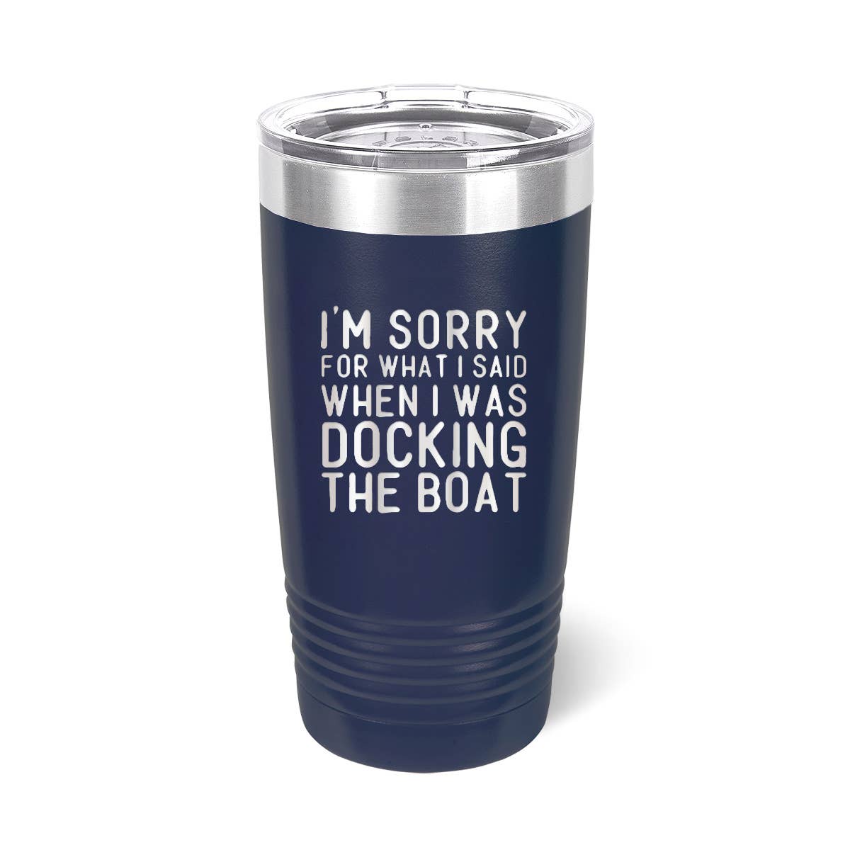 Docking the Boat Navy 20oz Tumbler