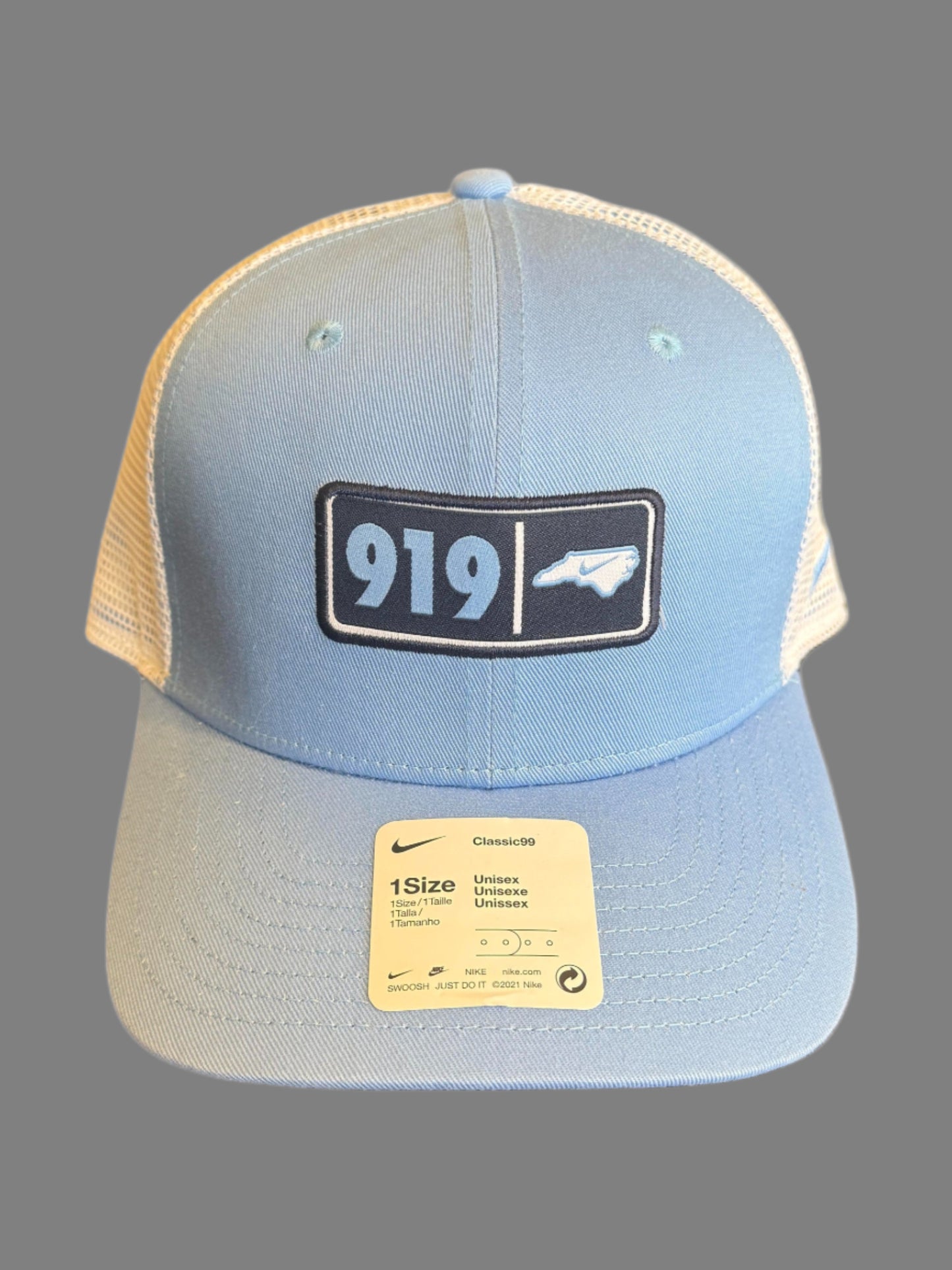 Nike North Carolina Tarheels 919 Area Code Adjustable Trucker Hat