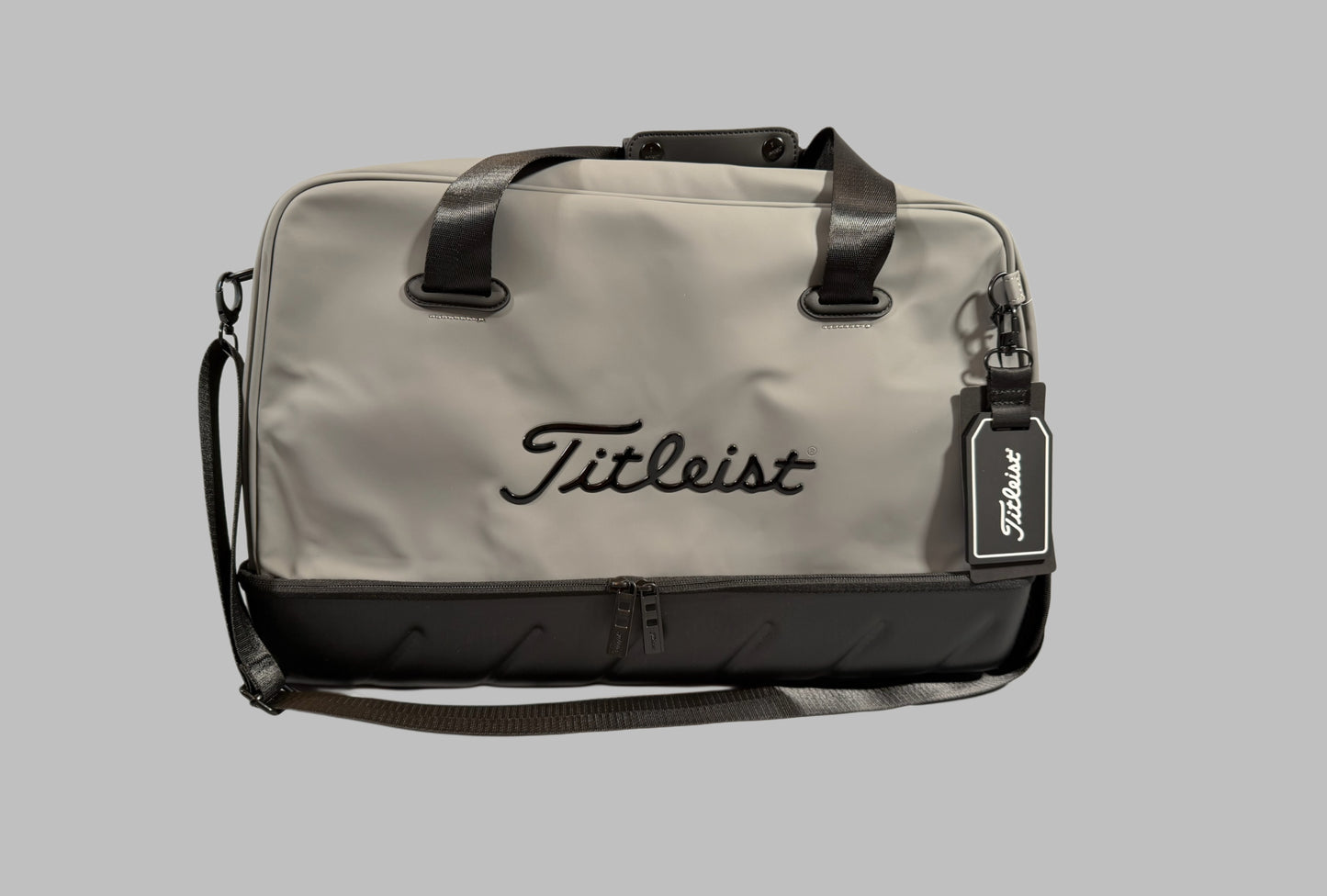 Titleist Boston Bag Large Grey Black Travel Bag Bottom Compartment Gray