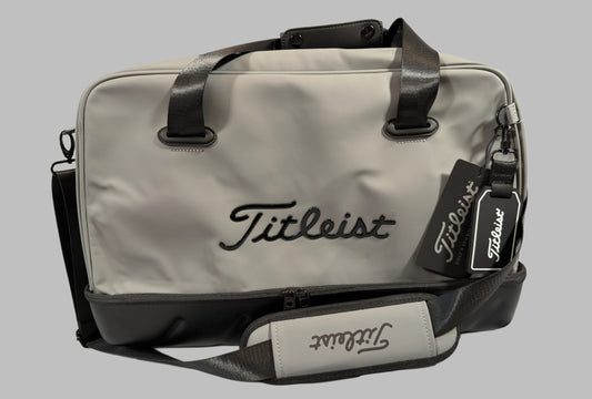 Titleist Boston Bag Large Grey Black Travel Bag Bottom Compartment Gray
