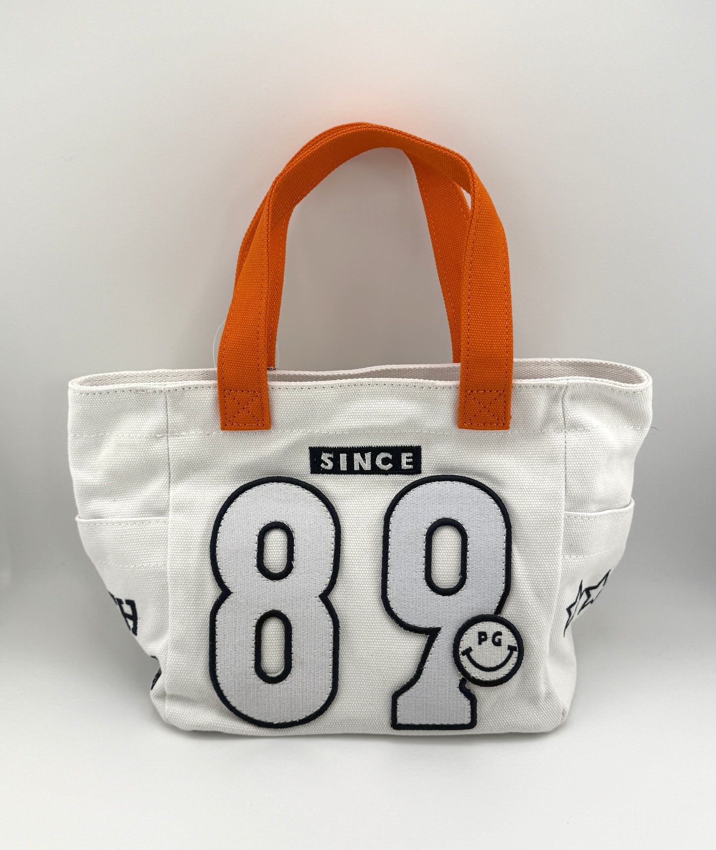 Pearly Gates 30th Anniversary Handbag White Orange Straps