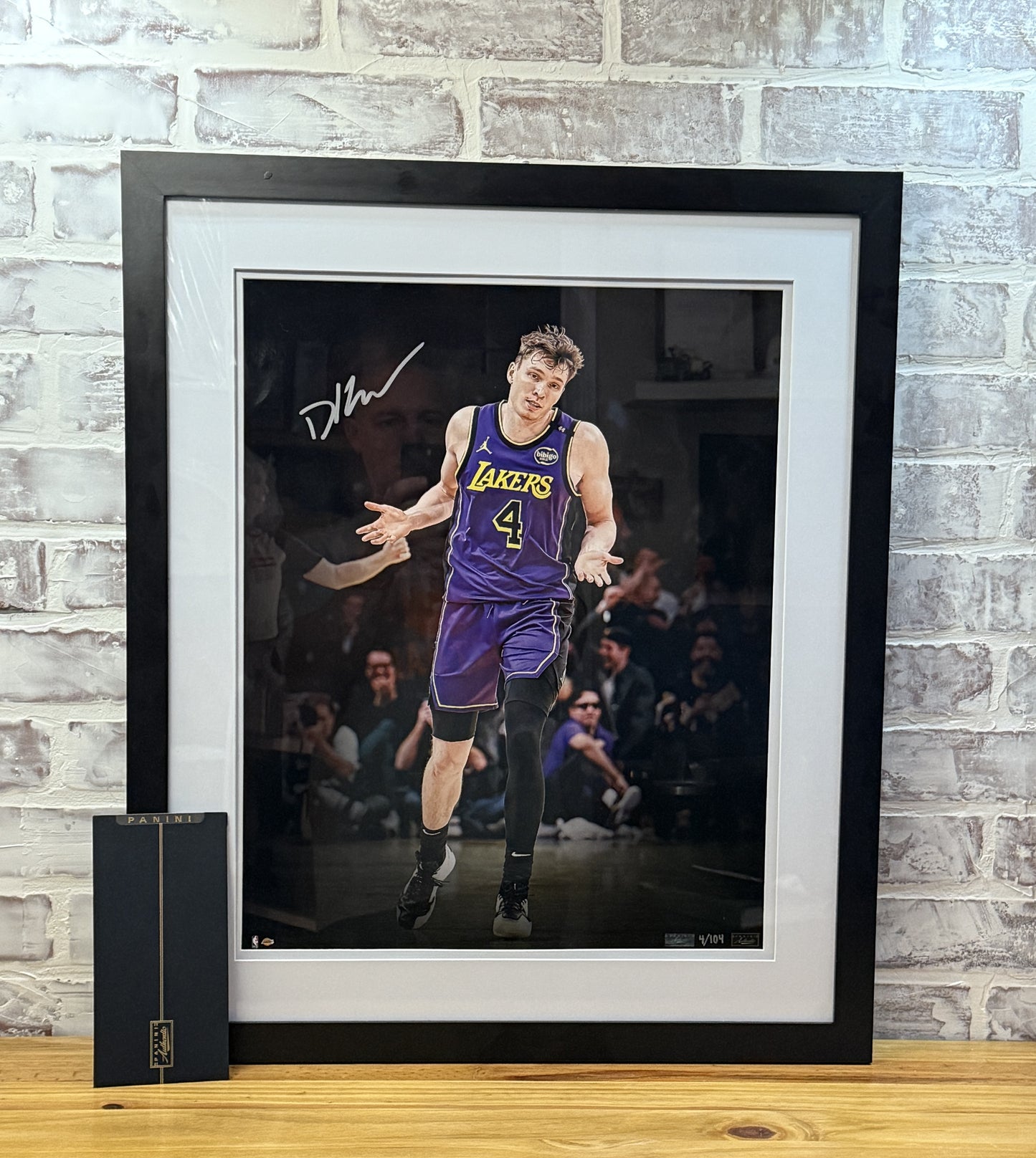 Dalton Knecht 16"x20" Hand Signed "Too Easy" Framed Rookie Photo 4/104 VFL