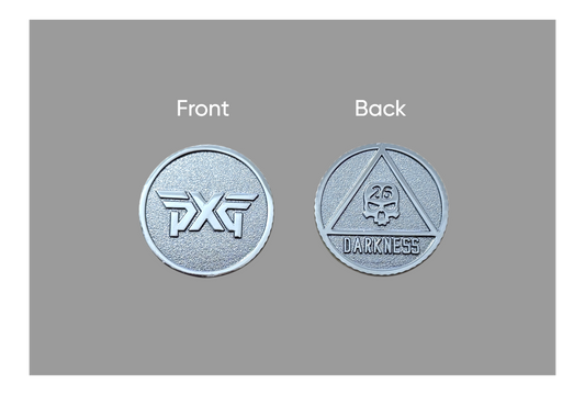 PXG Darkness 26 Double Sided Ball Marker Skull Triangle