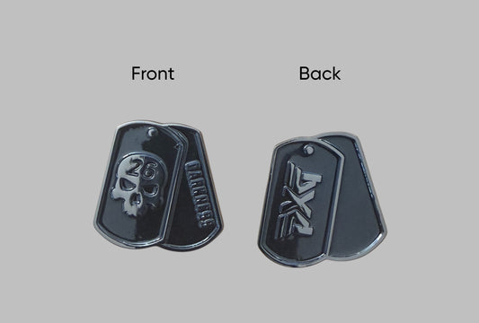 PXG Darkness 26 Dog Tag Ball Marker Skull Double Sided Dog Tags